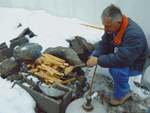 Barbecue dans la neige